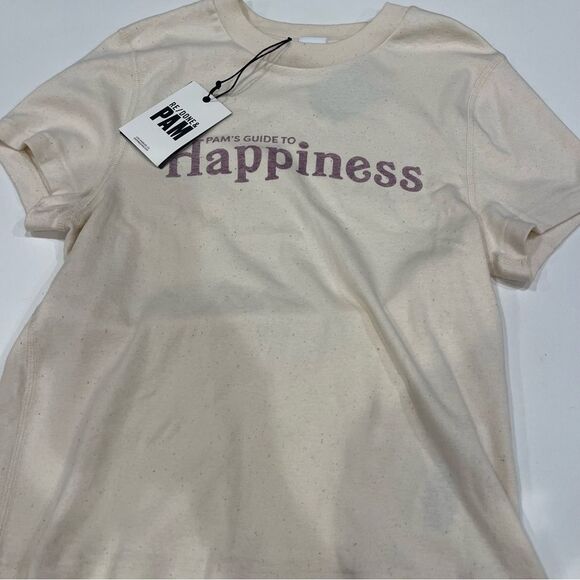 Re/Done Vintage white Classic Happy ‘s tee NWT MEDIUM - Picture 4 of 7